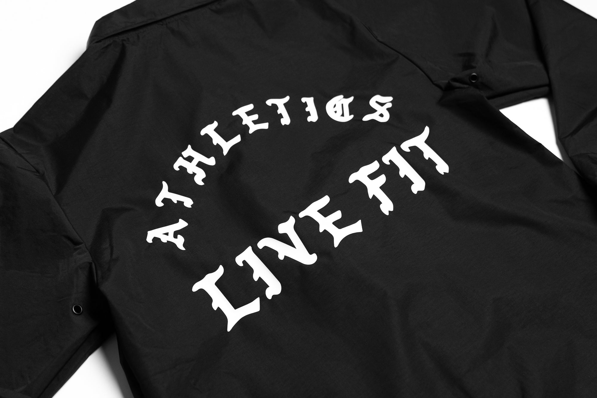 Iron Athletics Collared Coach Jacket - Black/White