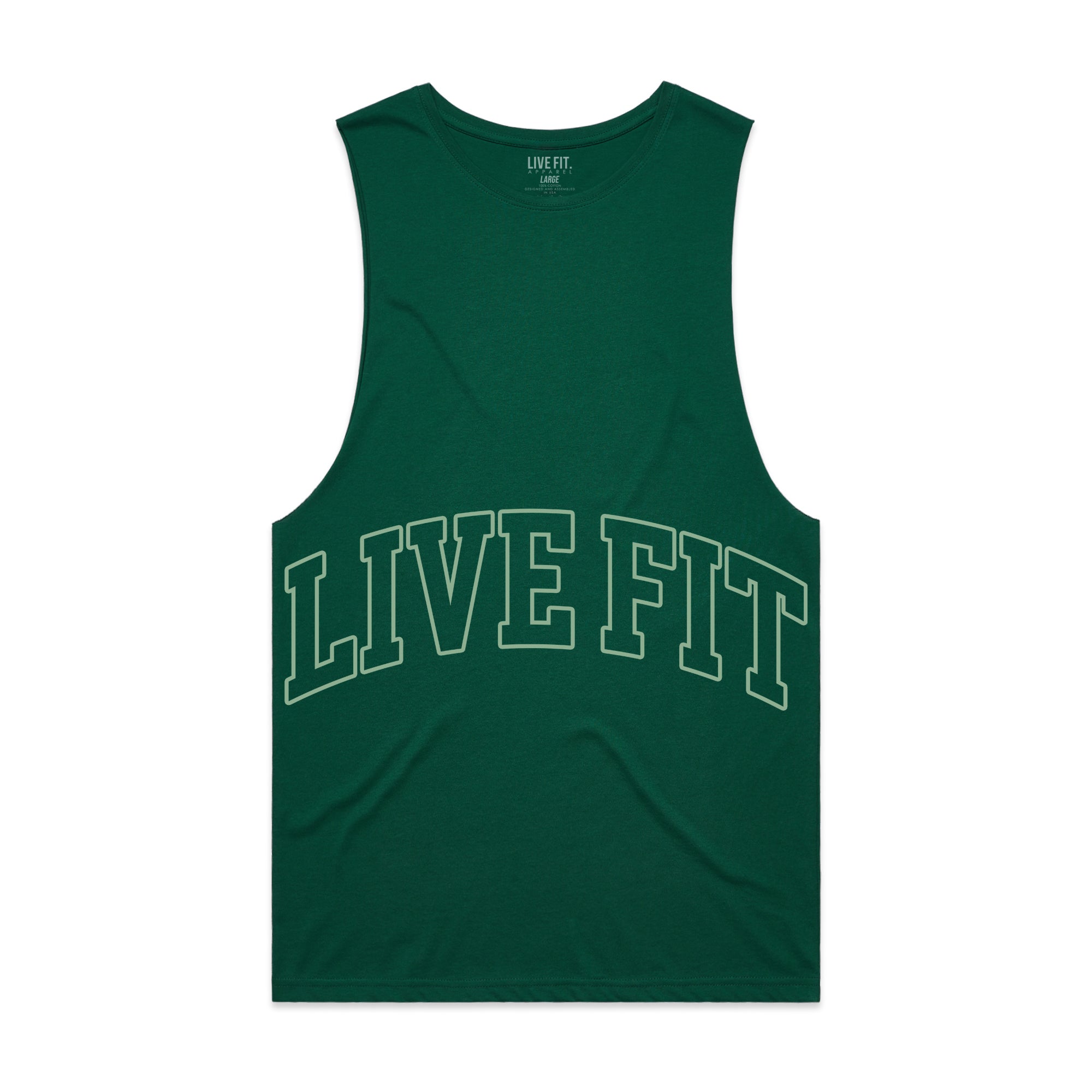 Letterman Muscle Tank - Pine