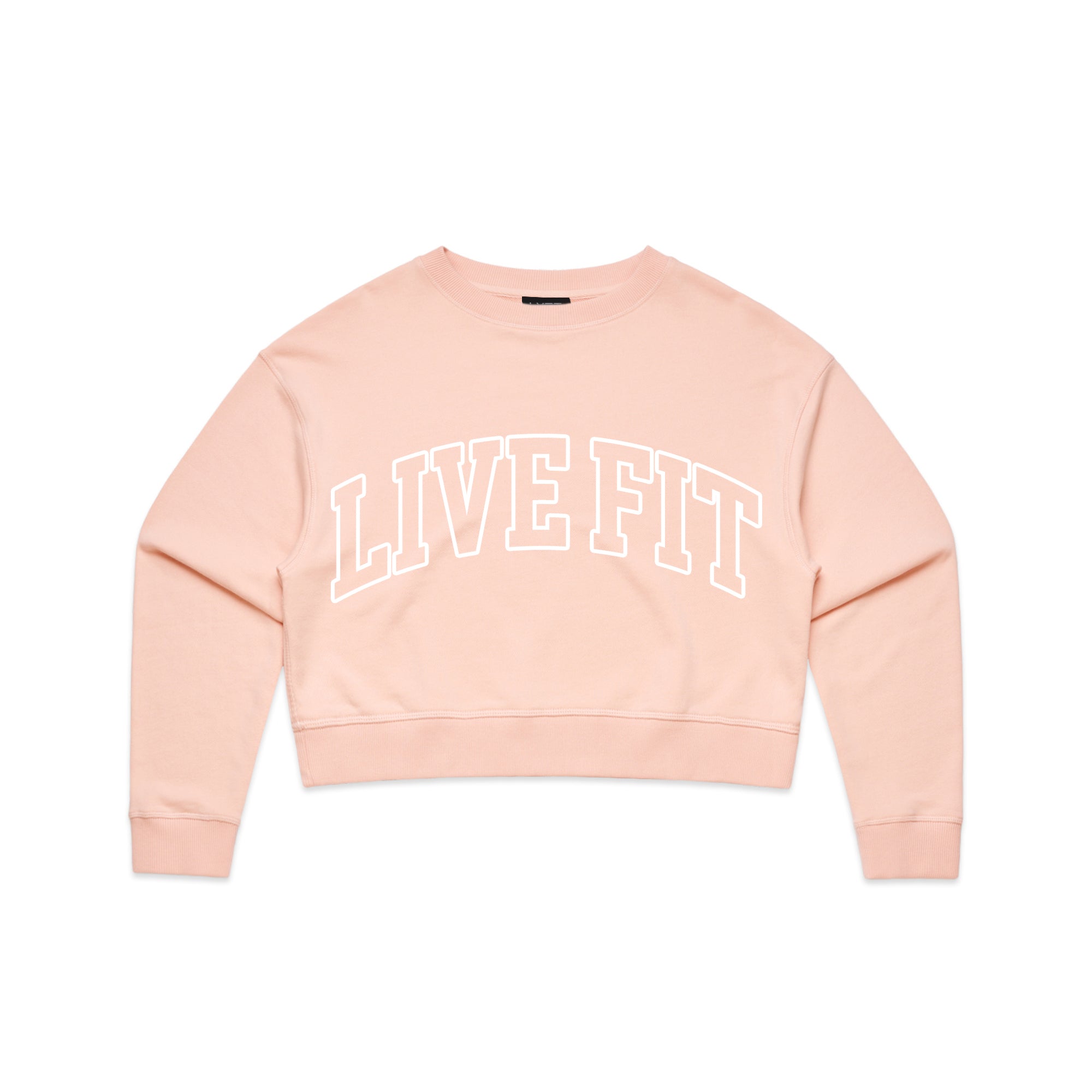 Letterman Crop Crewneck - Bubblegum