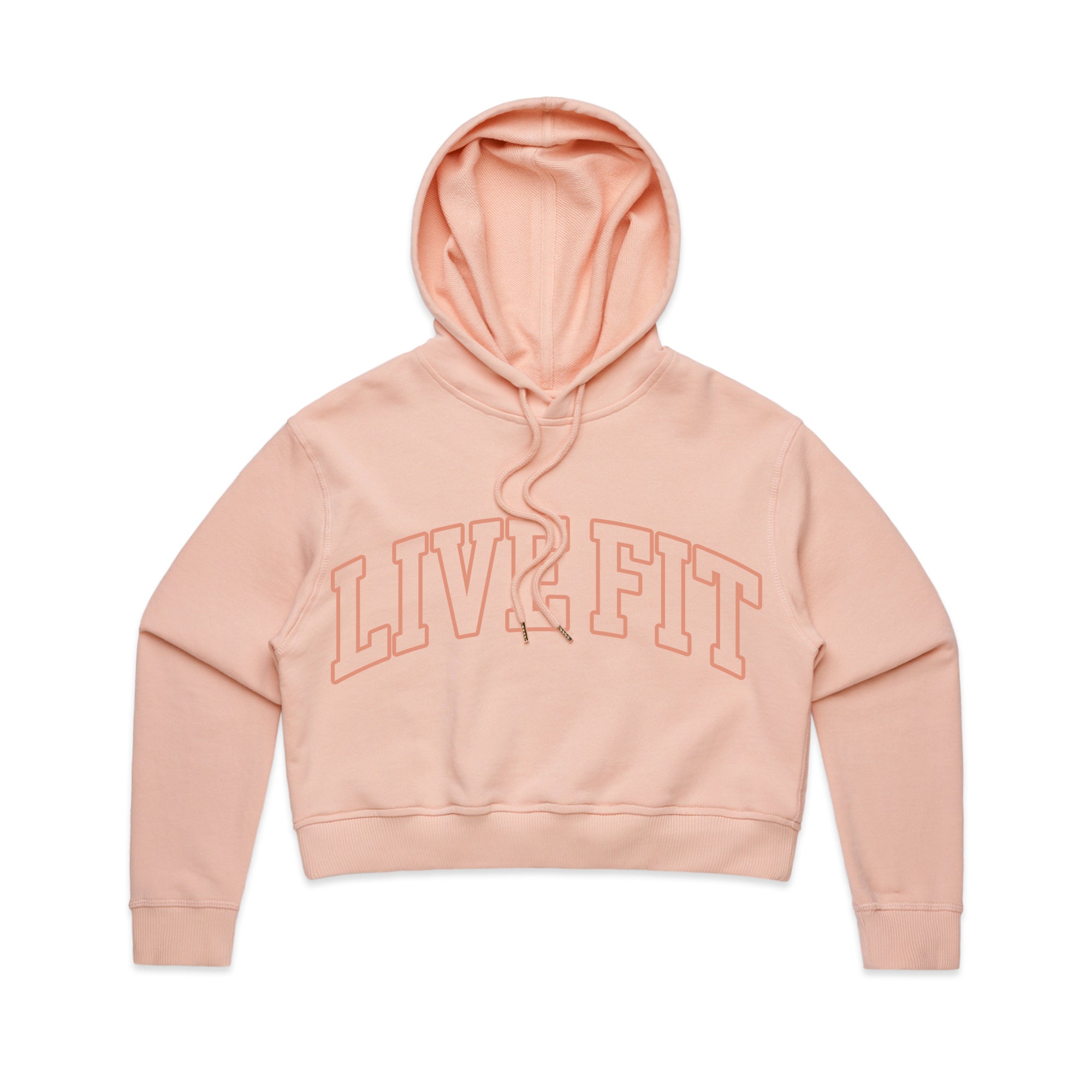 Letterman Crop Hoodie - Bubblegum