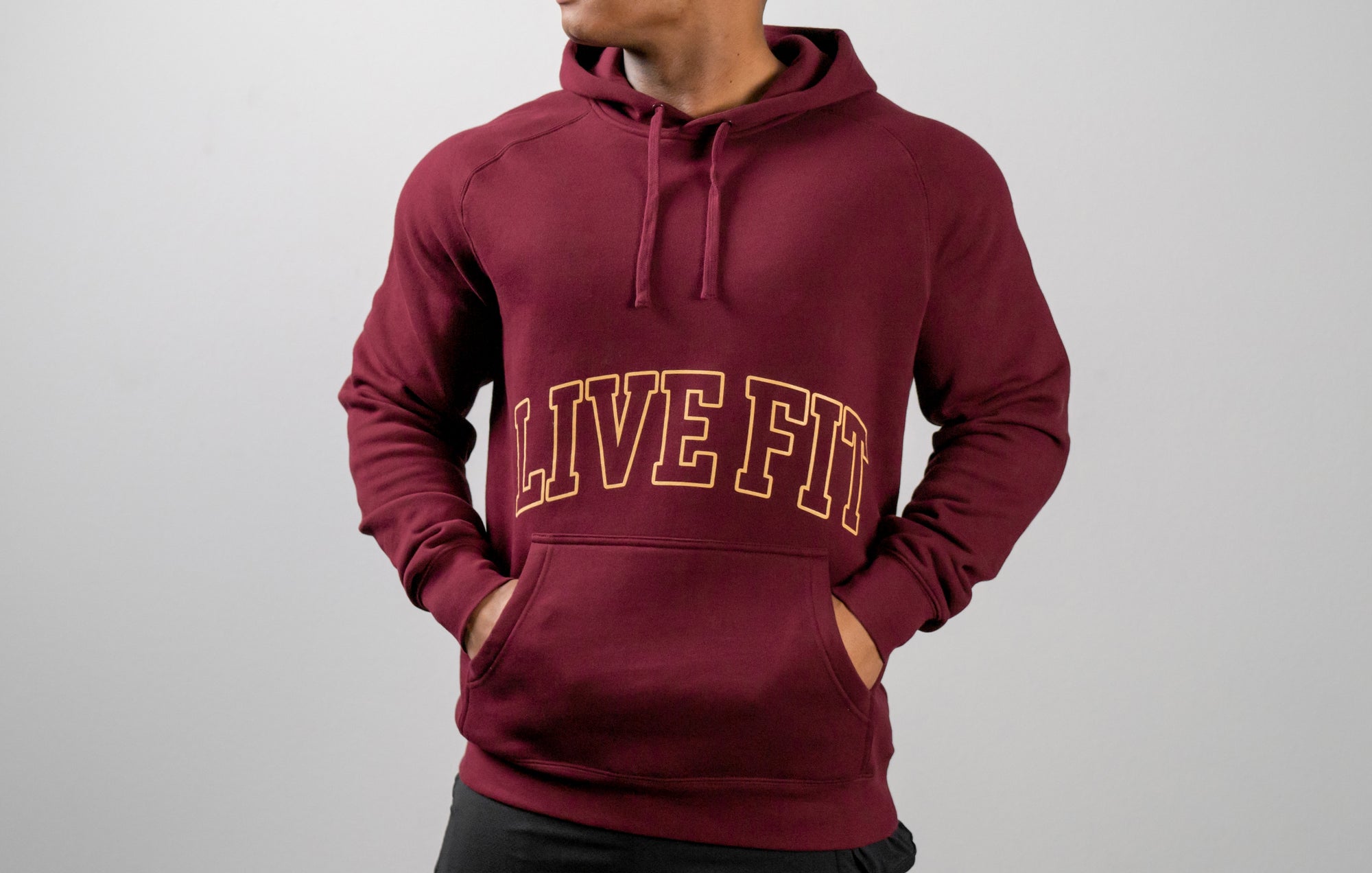 Letterman Pullover Hoodie On Body