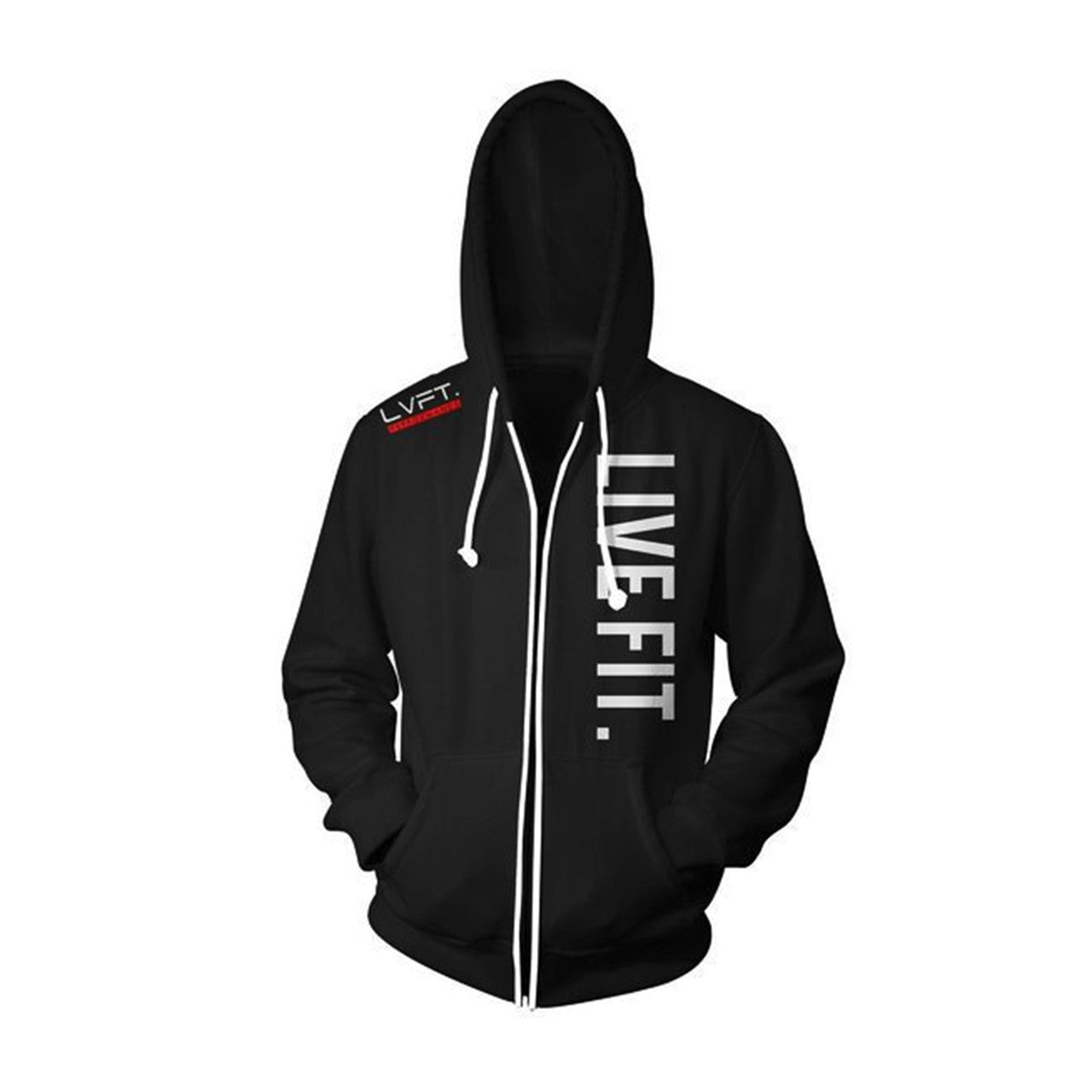 Live Fit Apparel Live Fit Zip Up - Black - LVFT 