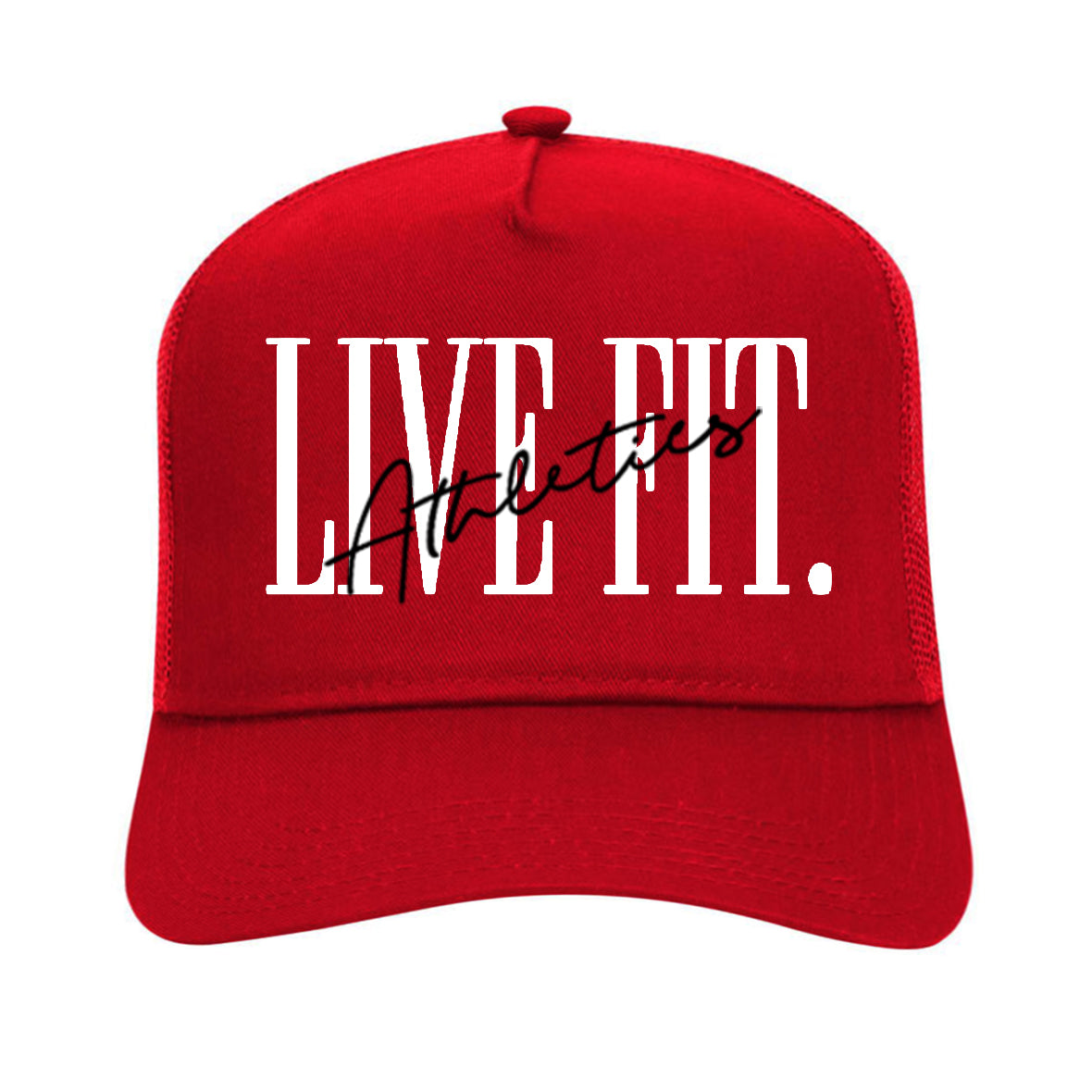 5 Panel Trucker Hat - Red