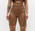 Ribbed Biker Shorts - Chestnut