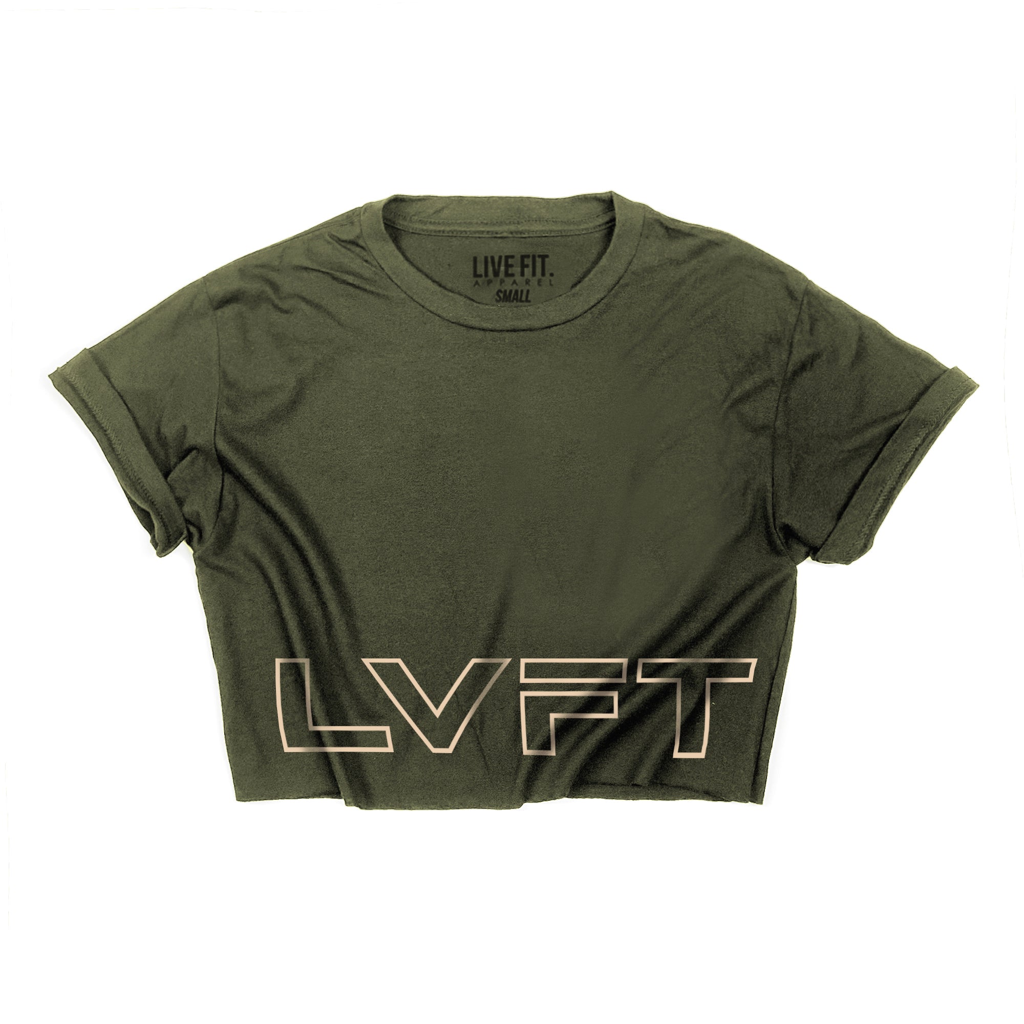 Slate Crop Tee - Army