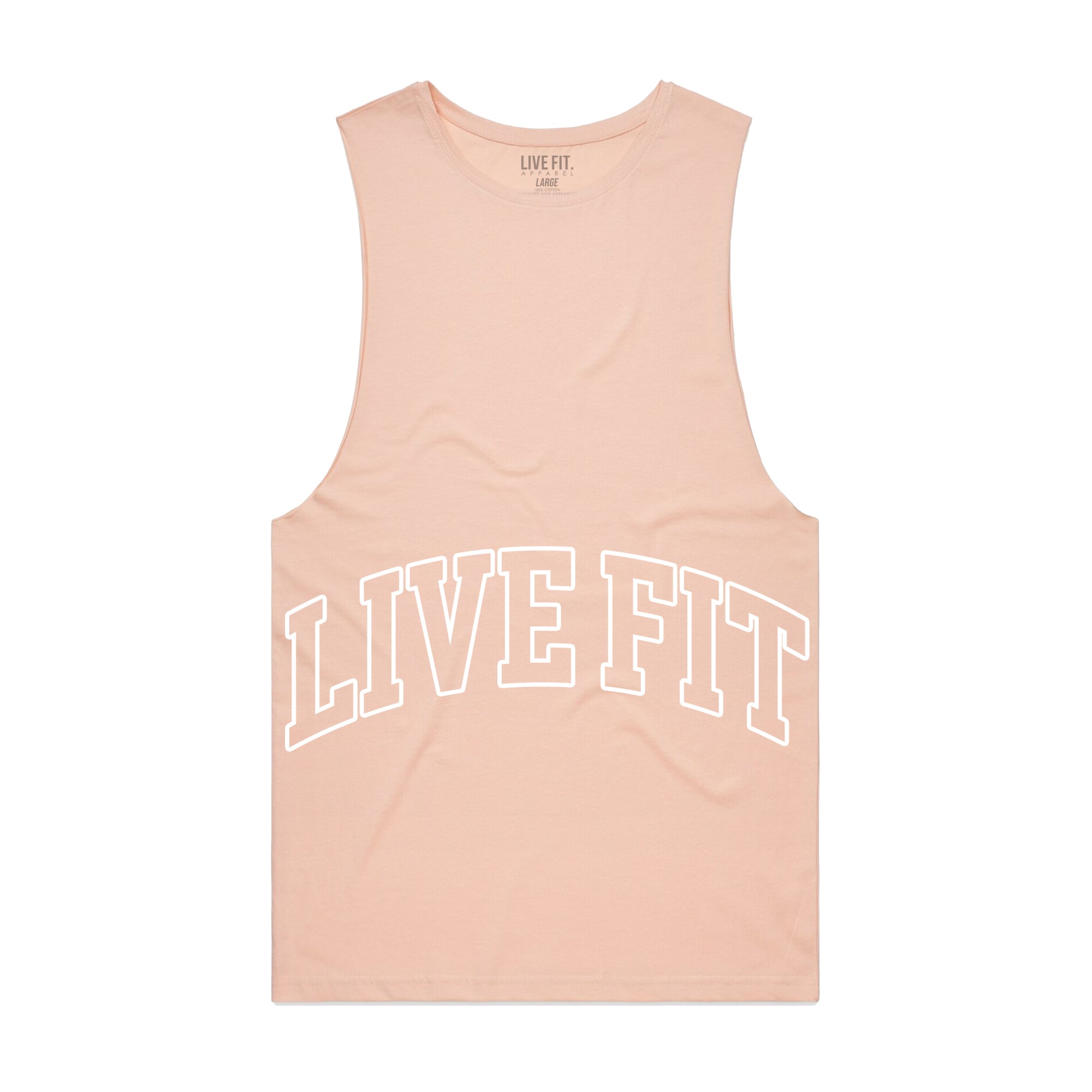 Letterman Muscle Tank - Dusty Rose