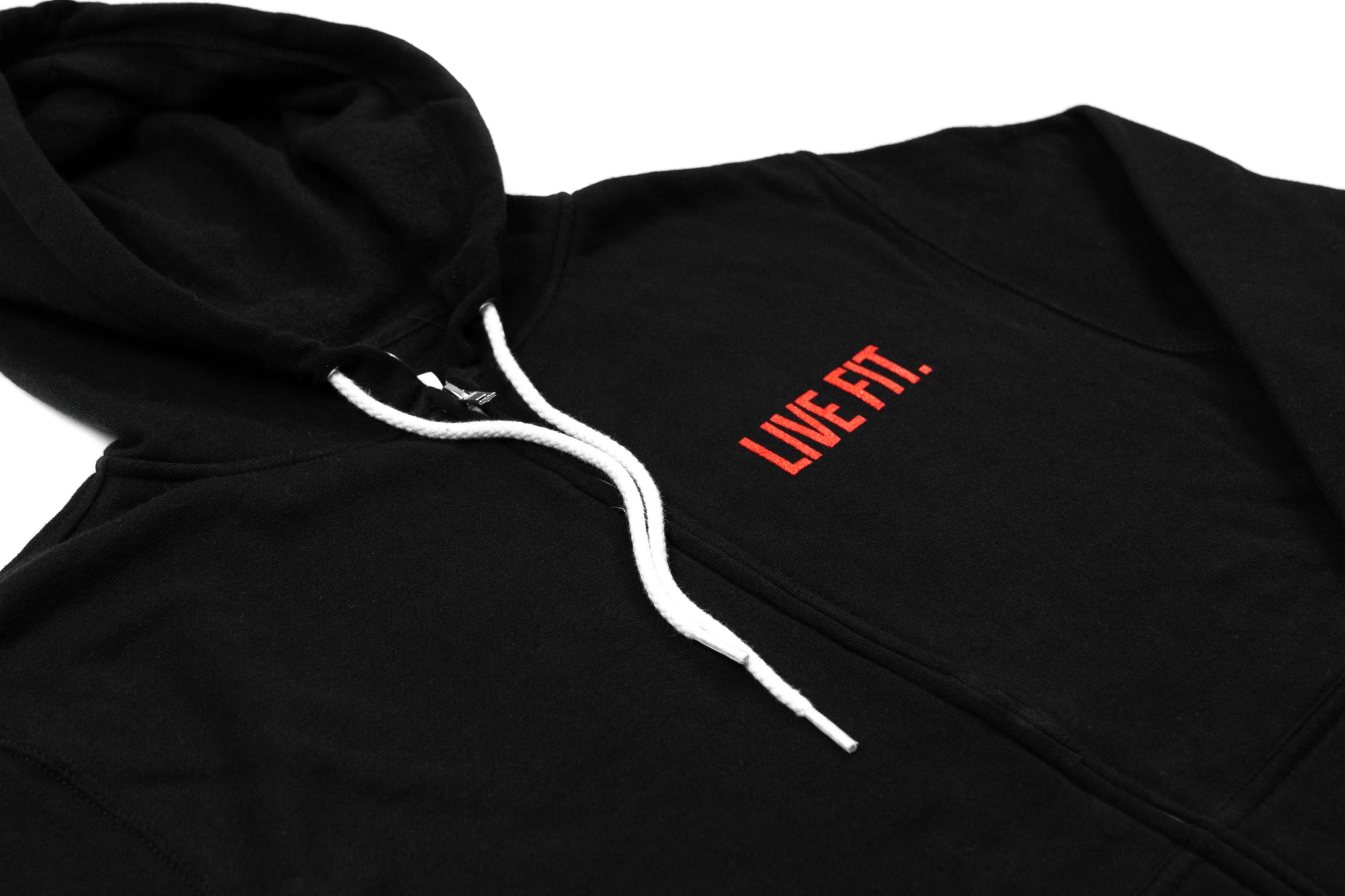 International Zip Up Hoodie - Black / Red