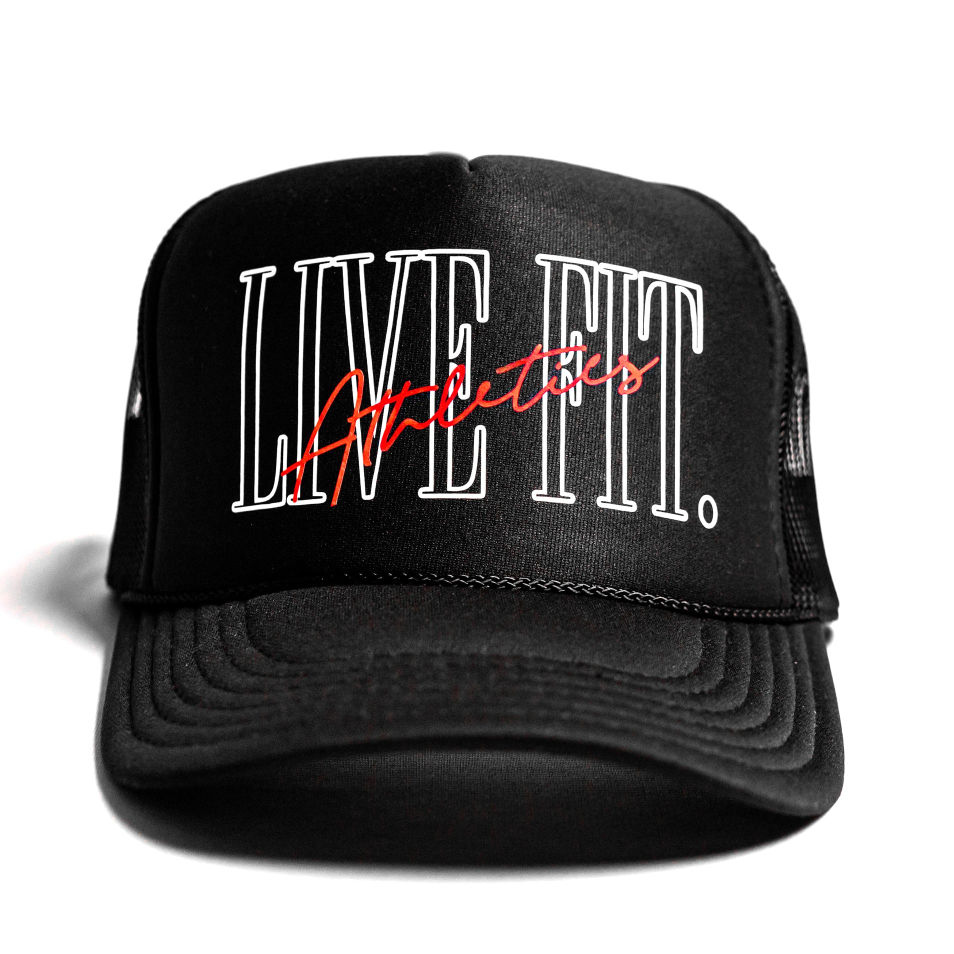 5 Panel Foam Trucker Hat  - Black