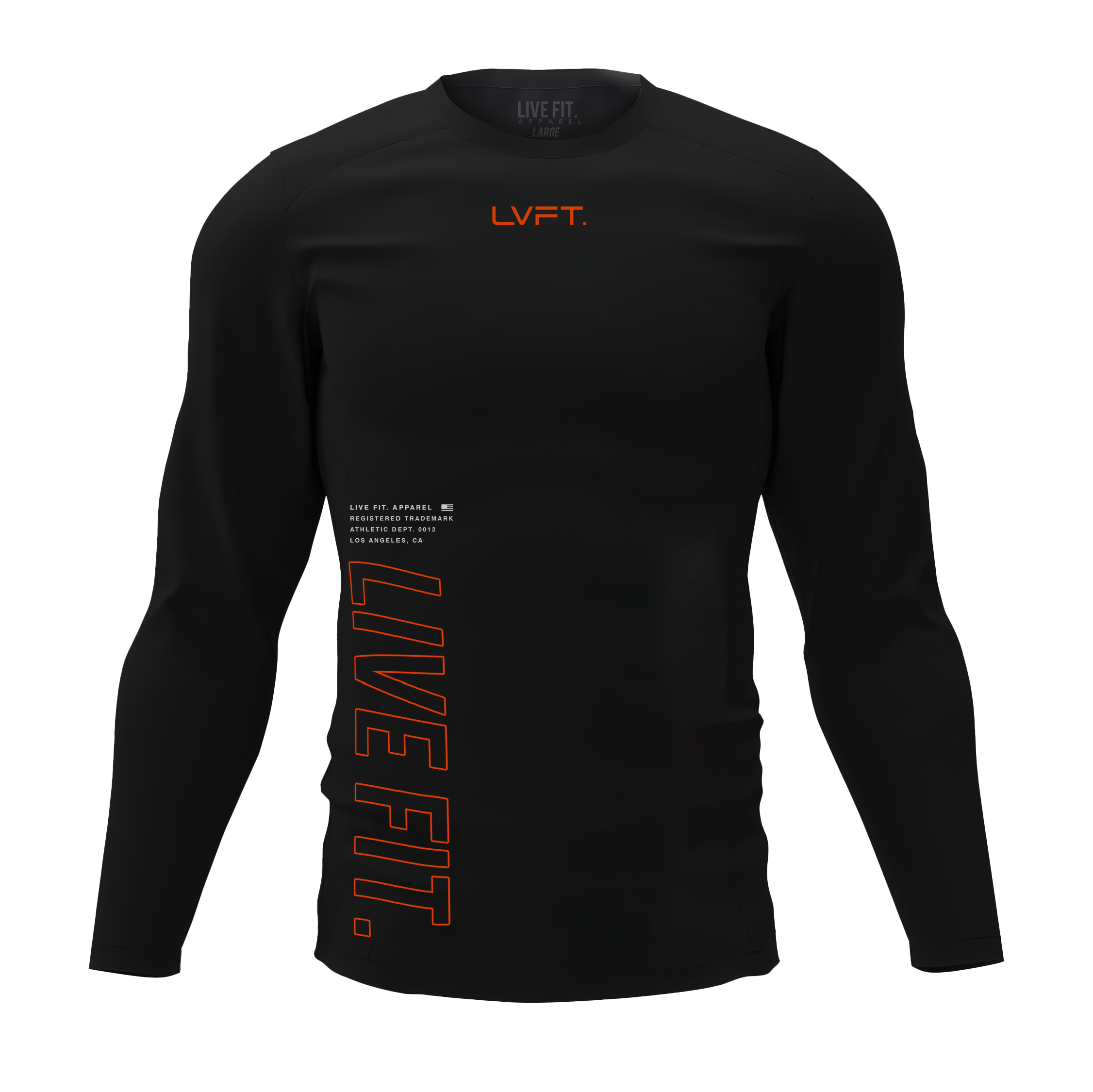 Vortex Rash Guard - Black / Orange