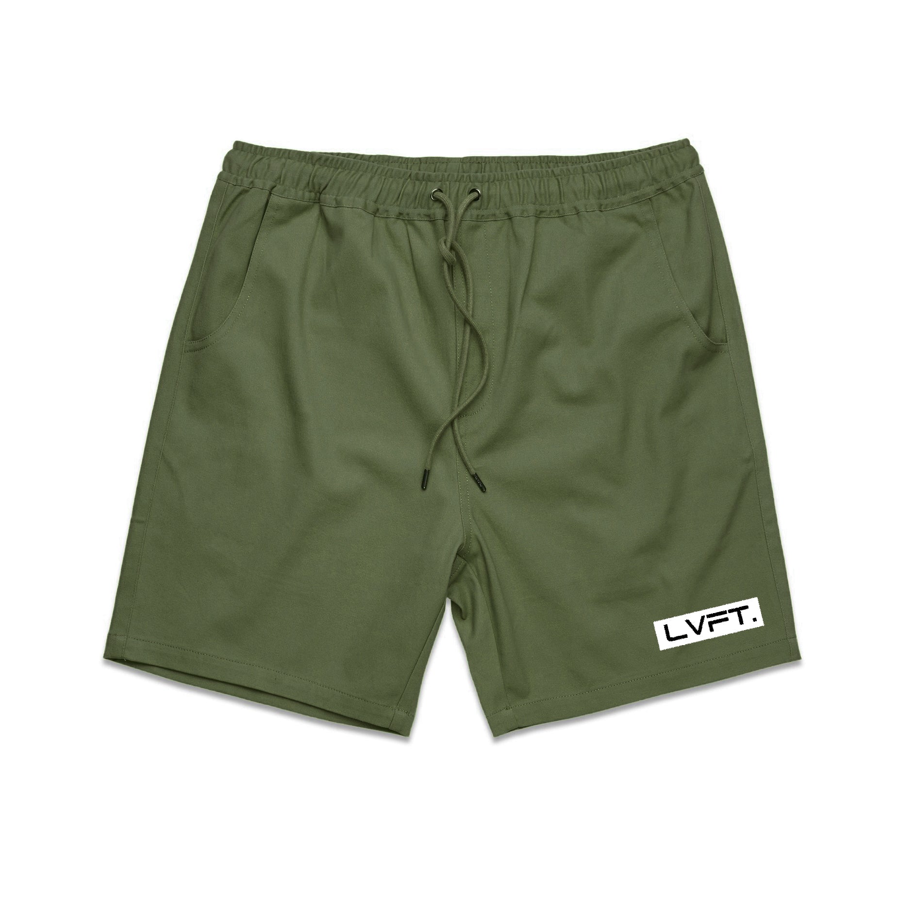 Live Fit Apparel Lifestyle Shorts - Olive - LVFT 