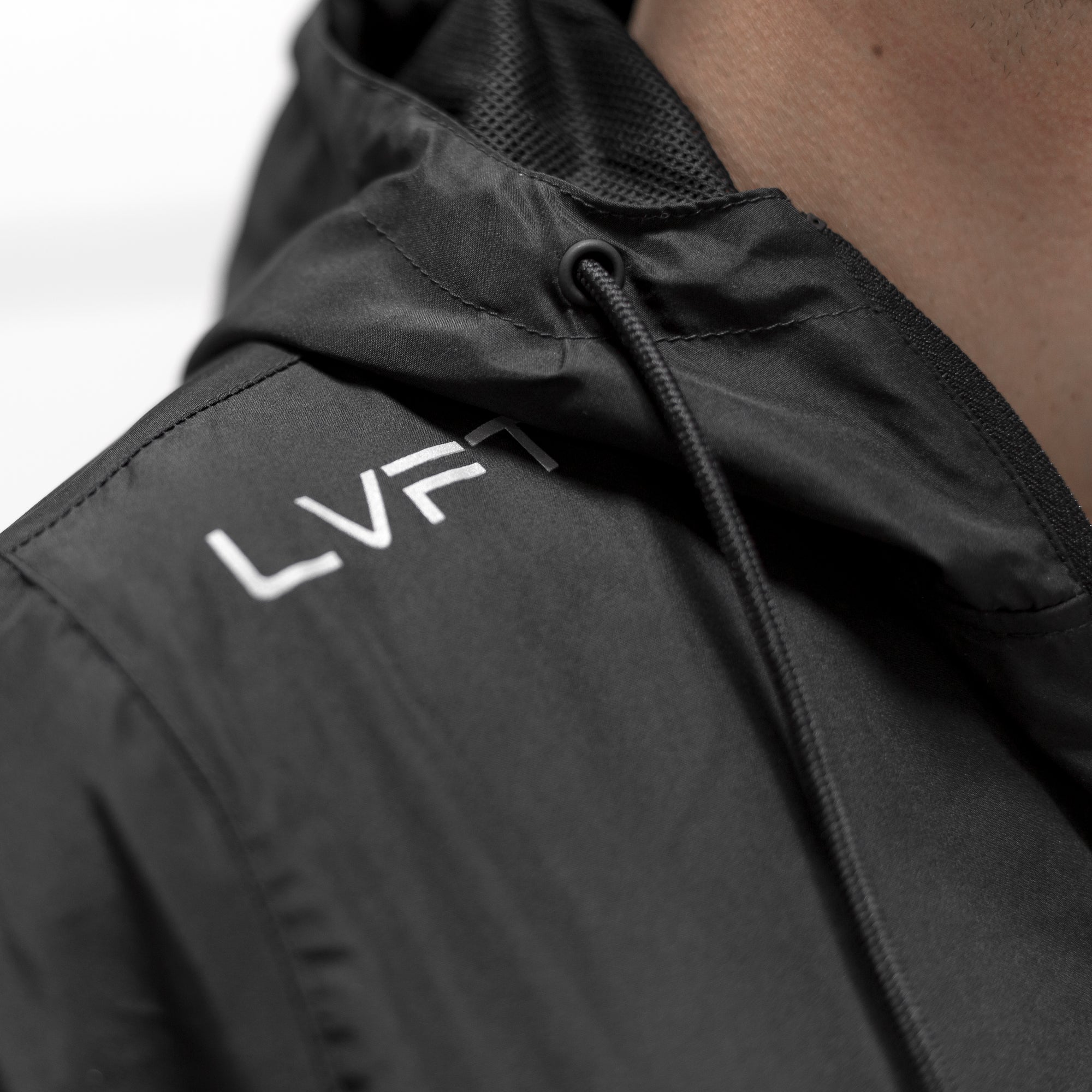 Live Fit Apparel Hardline Windbreaker- Black/Grey - LVFT 