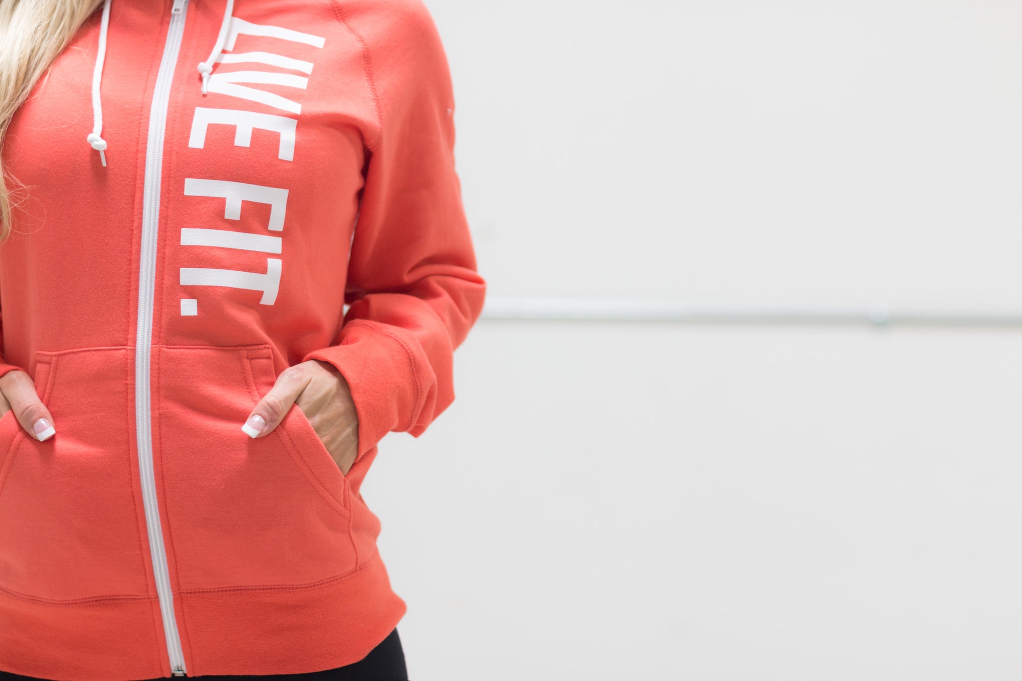 Live Fit Apparel Live Fit Zip Up - Coral - LVFT