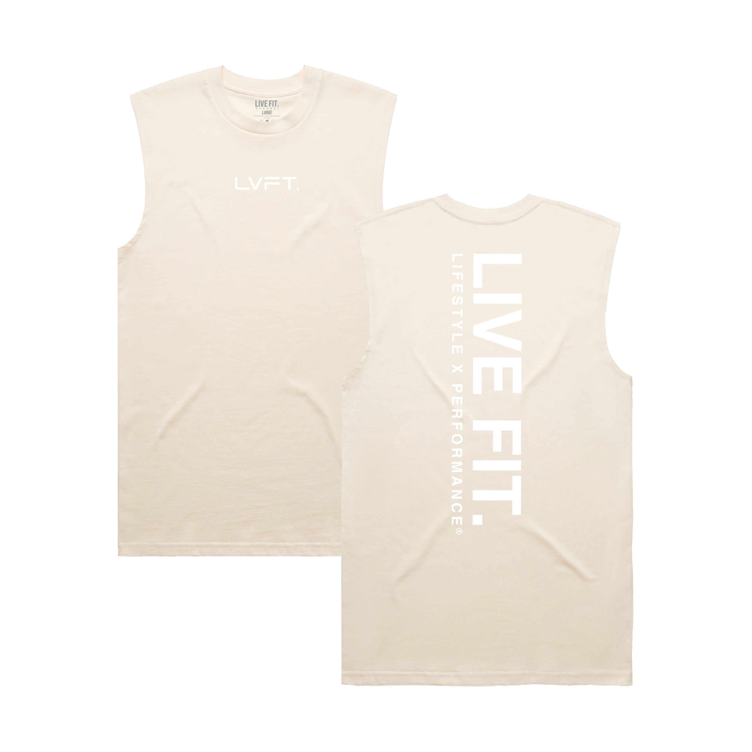 Urban Muscle Tank - Ivory/White