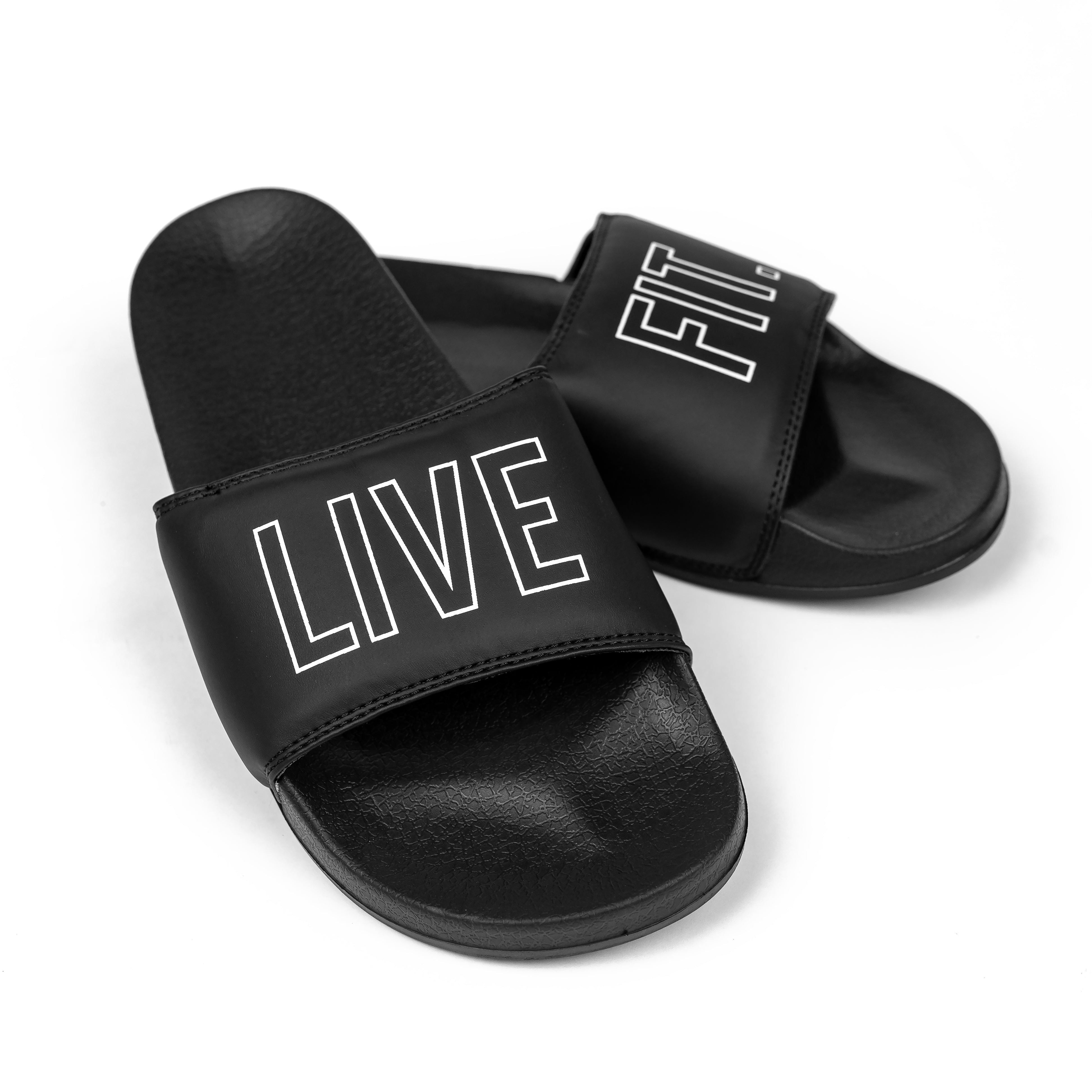 Live Fit Apparel Live Fit. Outline Slides - Black/White - LVFT