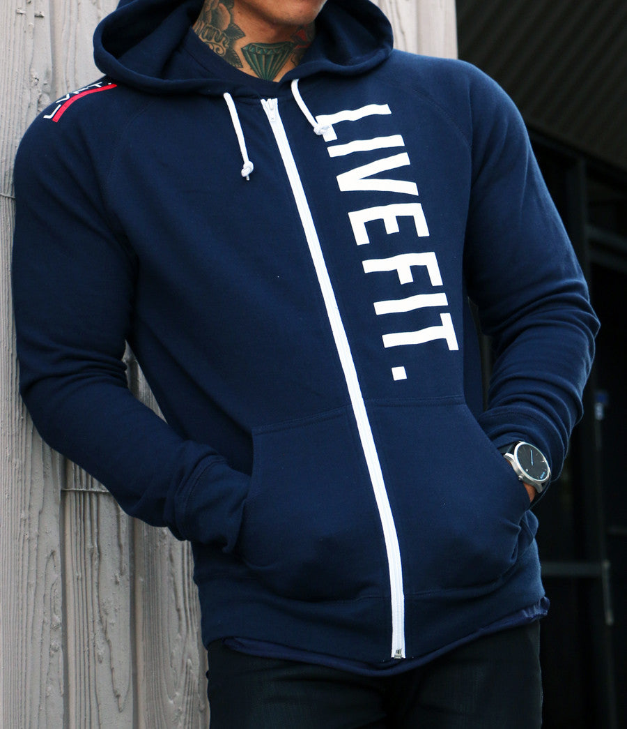 Live Fit Apparel Live Fit Zip Up - Navy - LVFT 