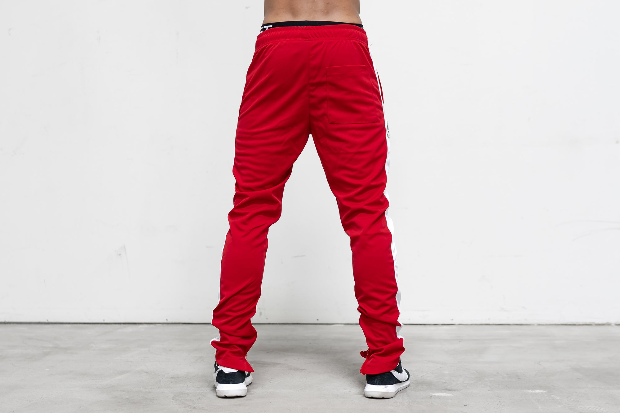 Live Fit Apparel LVFT. Slim Trackies - Red/White - LVFT 