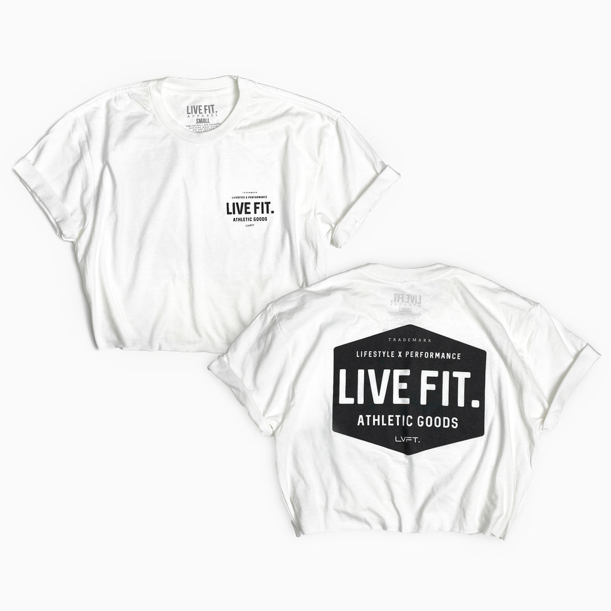 Work Badge Crop Tee - White